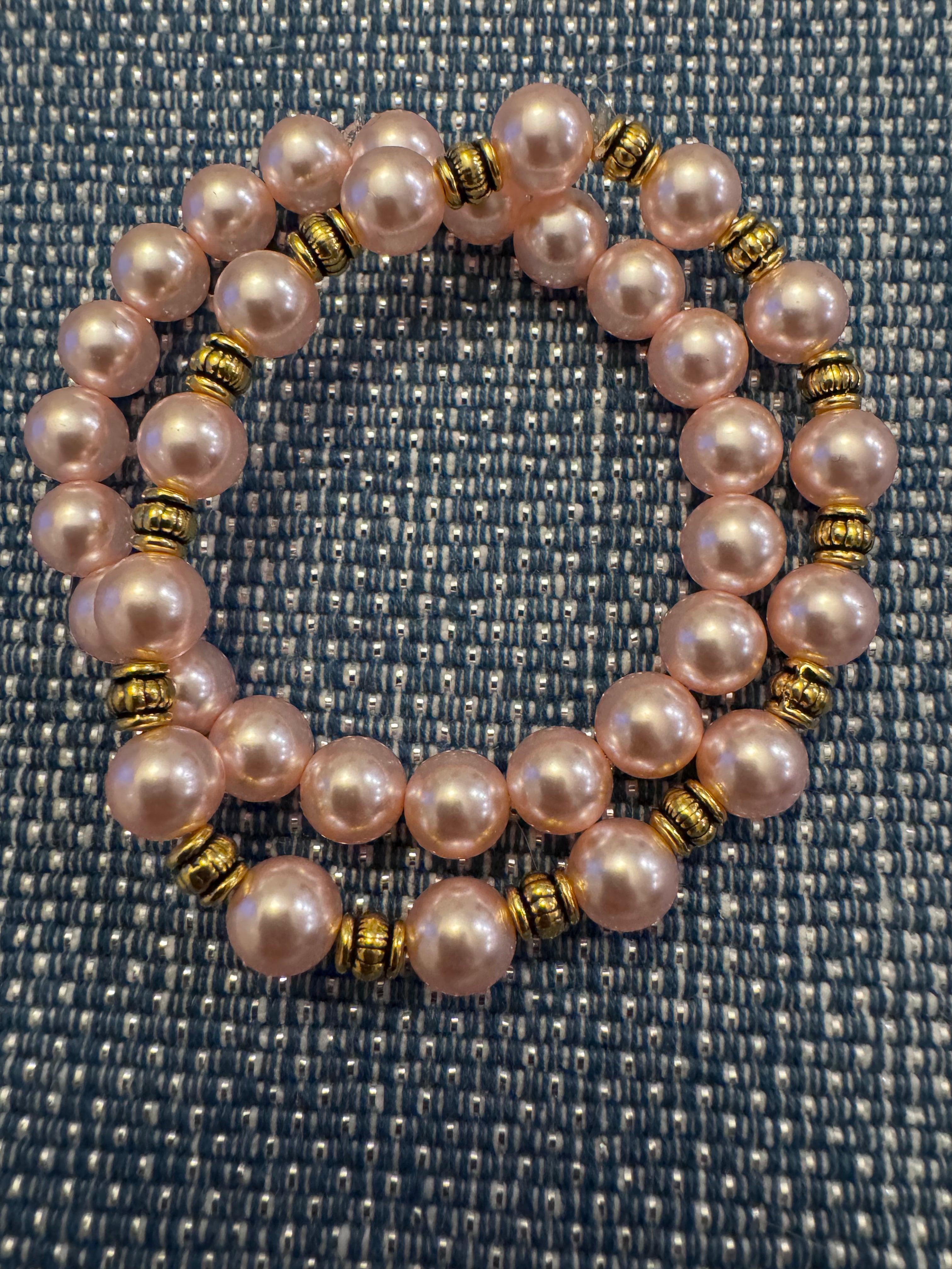 Pink Chinese Swarovski Crystal Pearl Stacking Beads