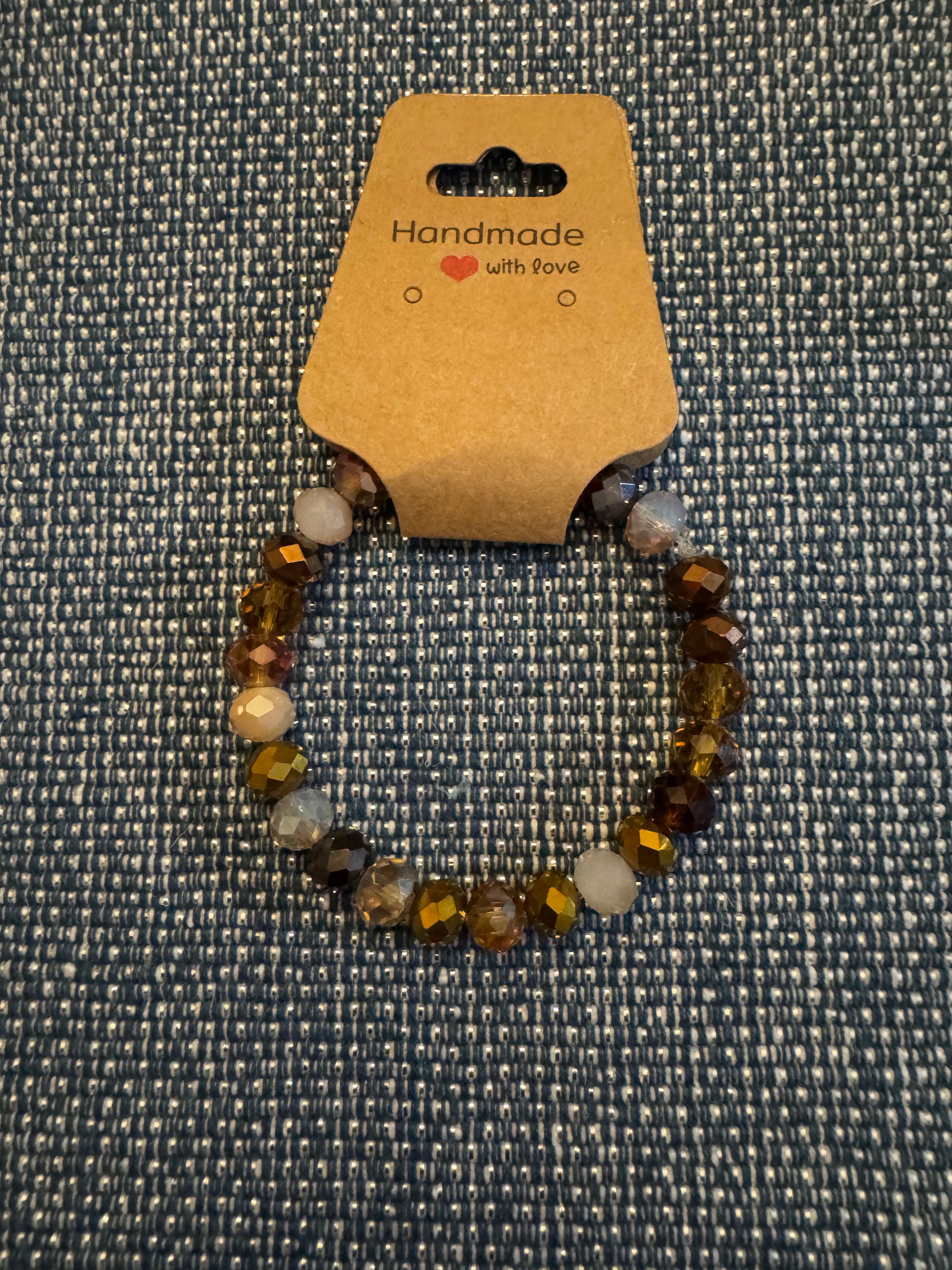 Stacking Bracelet with Brown and Gold Hues