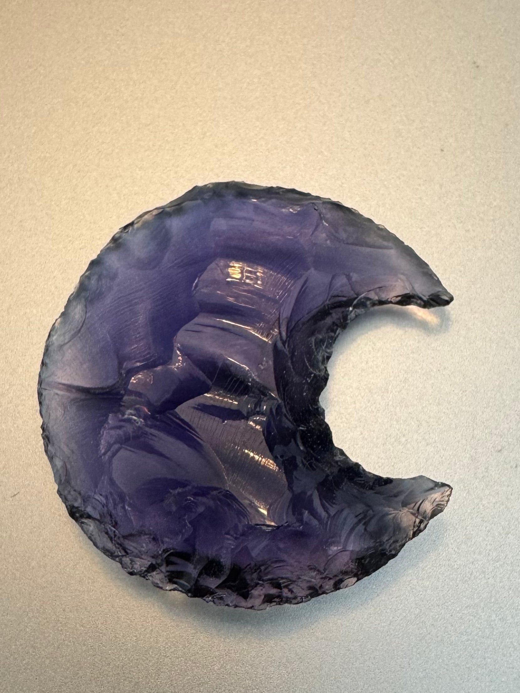 Amethyst Crescent Moon