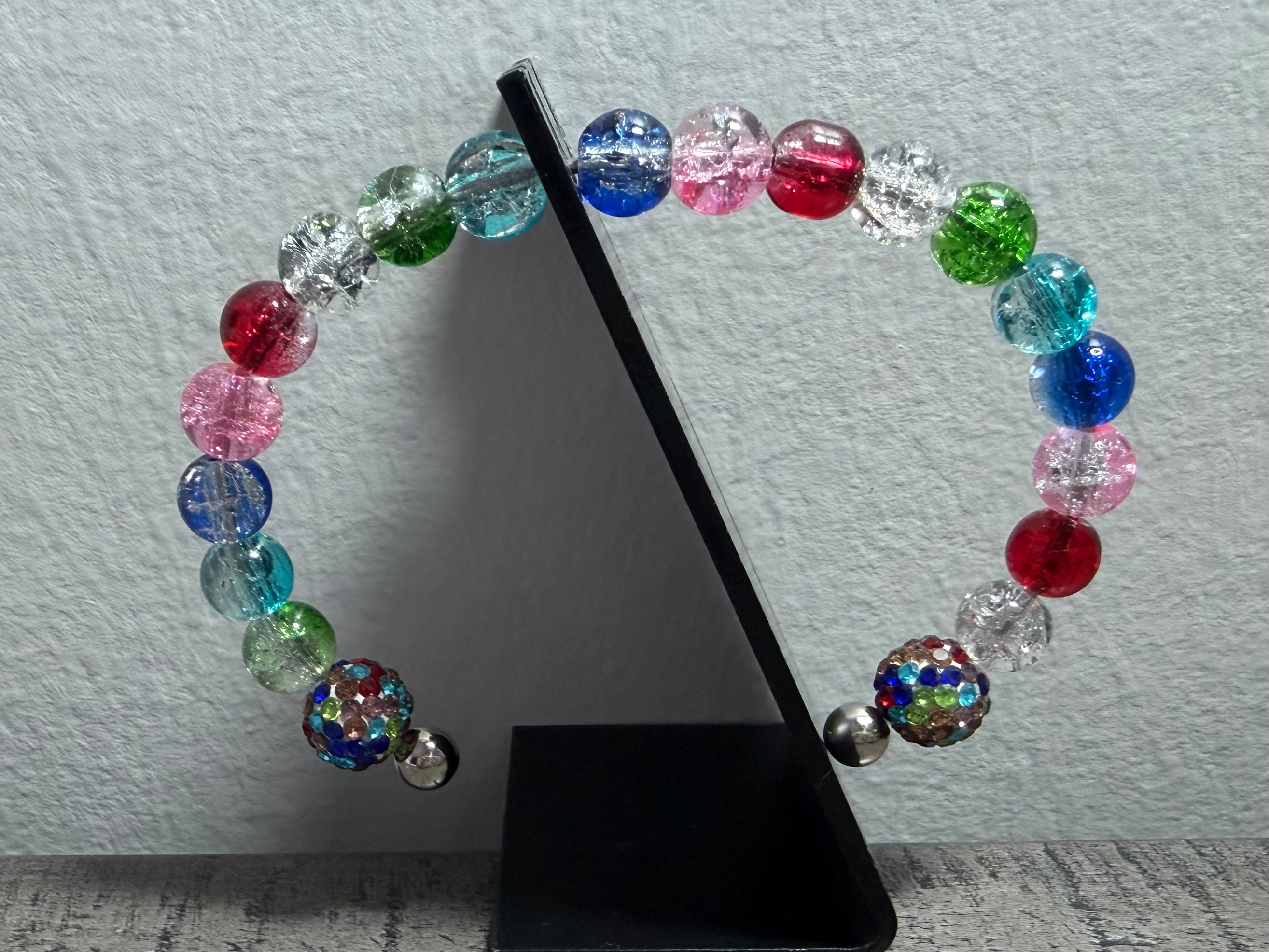 Crackled Glass and clay beads