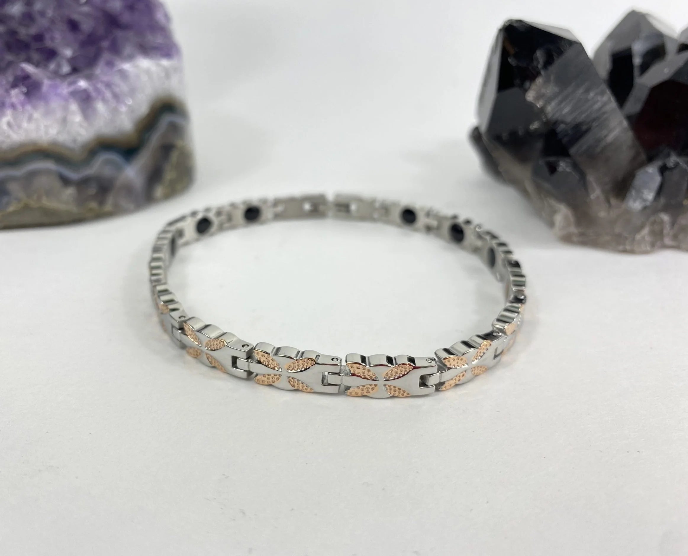 Superhuman Balance - Silver & Rose Gold Butterfly